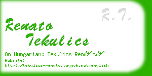 renato tekulics business card